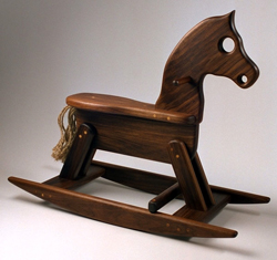 wood rocking horse
